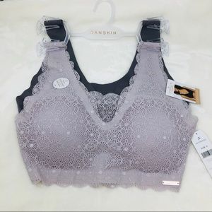 2 Laser cut lounge Sport bras Lavender S
